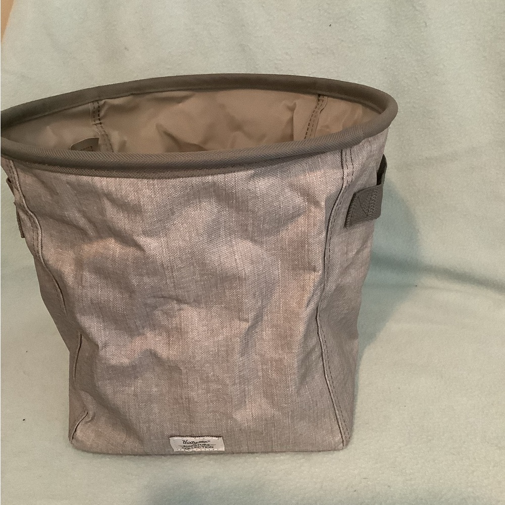 Thirty One Mini Storage Bin in Grey Crosshatch
